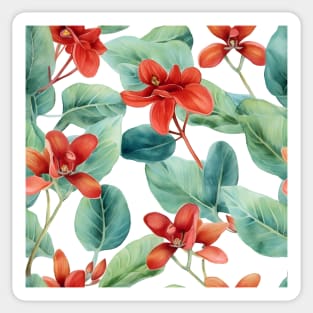 Watercolor Orchid Pattern 8 Sticker